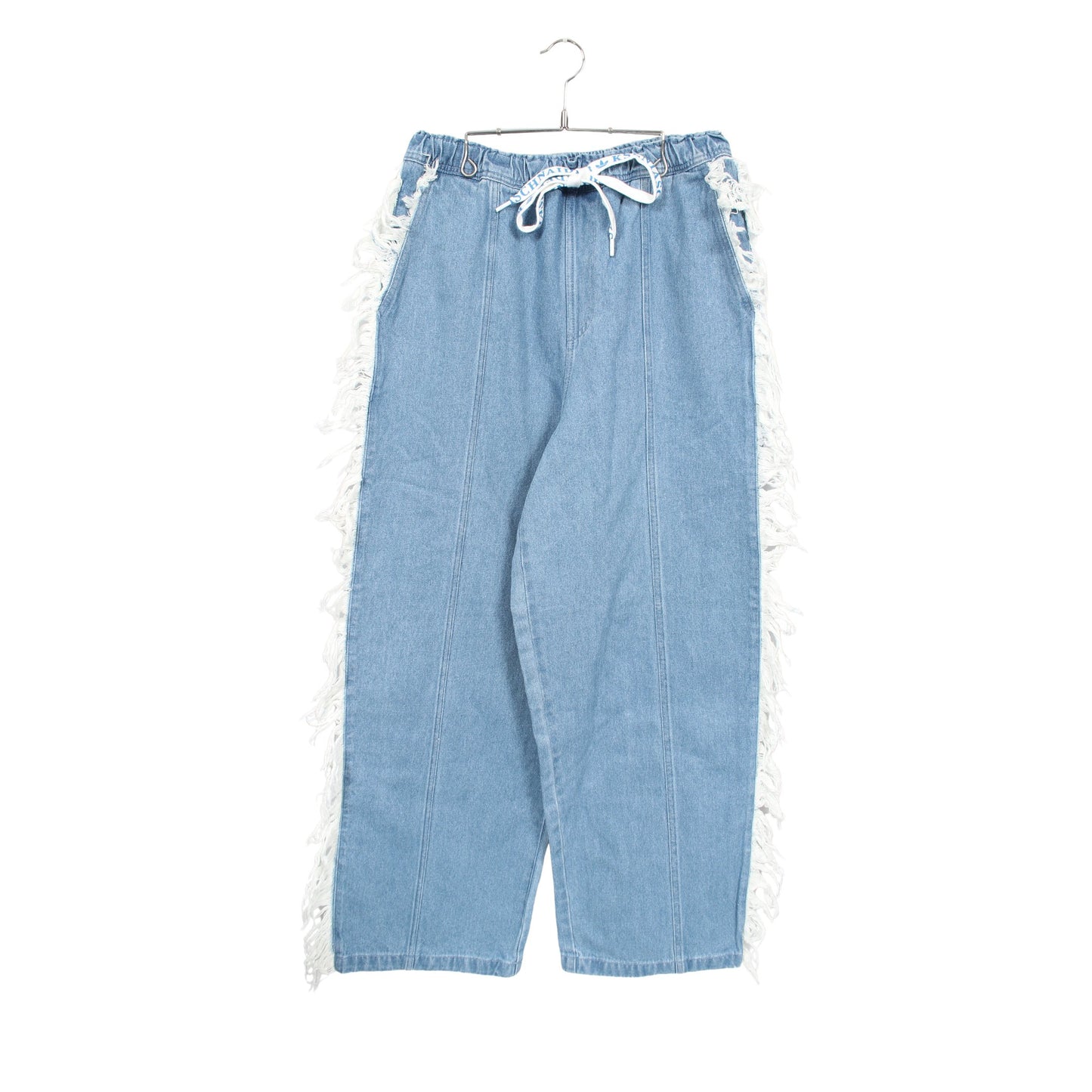 adidas × KSENIASCHNAIDER DENIM FRAYED JEAN デニムパンツ コットン ブルー アディダス