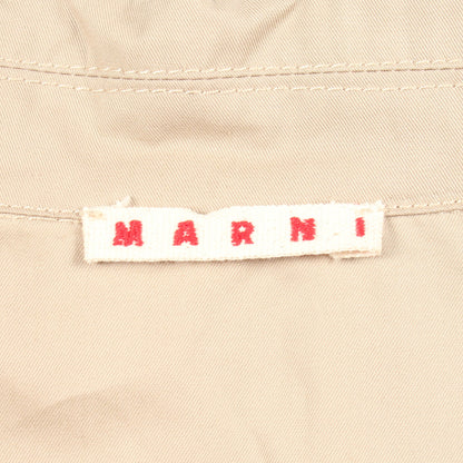 クロップド ロゴ キッズ ジャケット コットン ラインストーン ベージュ マルニ アウター MARNI