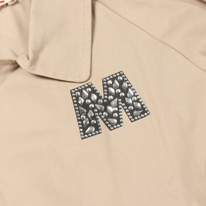 クロップド ロゴ キッズ ジャケット コットン ラインストーン ベージュ マルニ アウター MARNI