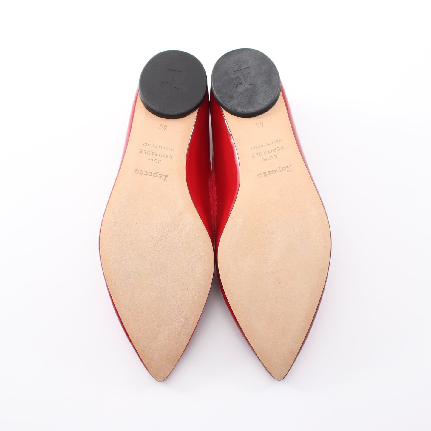 Brigitte ブリジット バレエシューズ フラットシューズ エナメルレザー レッド レペット
