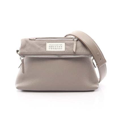 5AC スモール ショルダーバッグ レザー グレーベージュ メゾンマルジェラ11 バッグ Maison Margiela 11