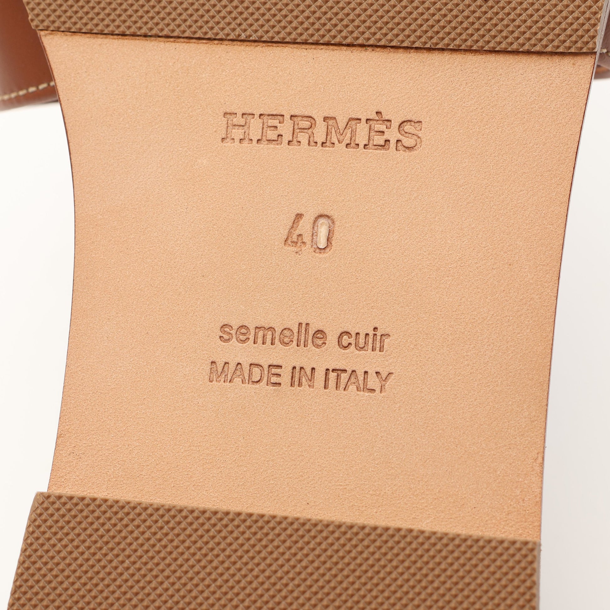 Oran オラン ミュール サンダル レザー ブラウン エルメス シューズ HERMES