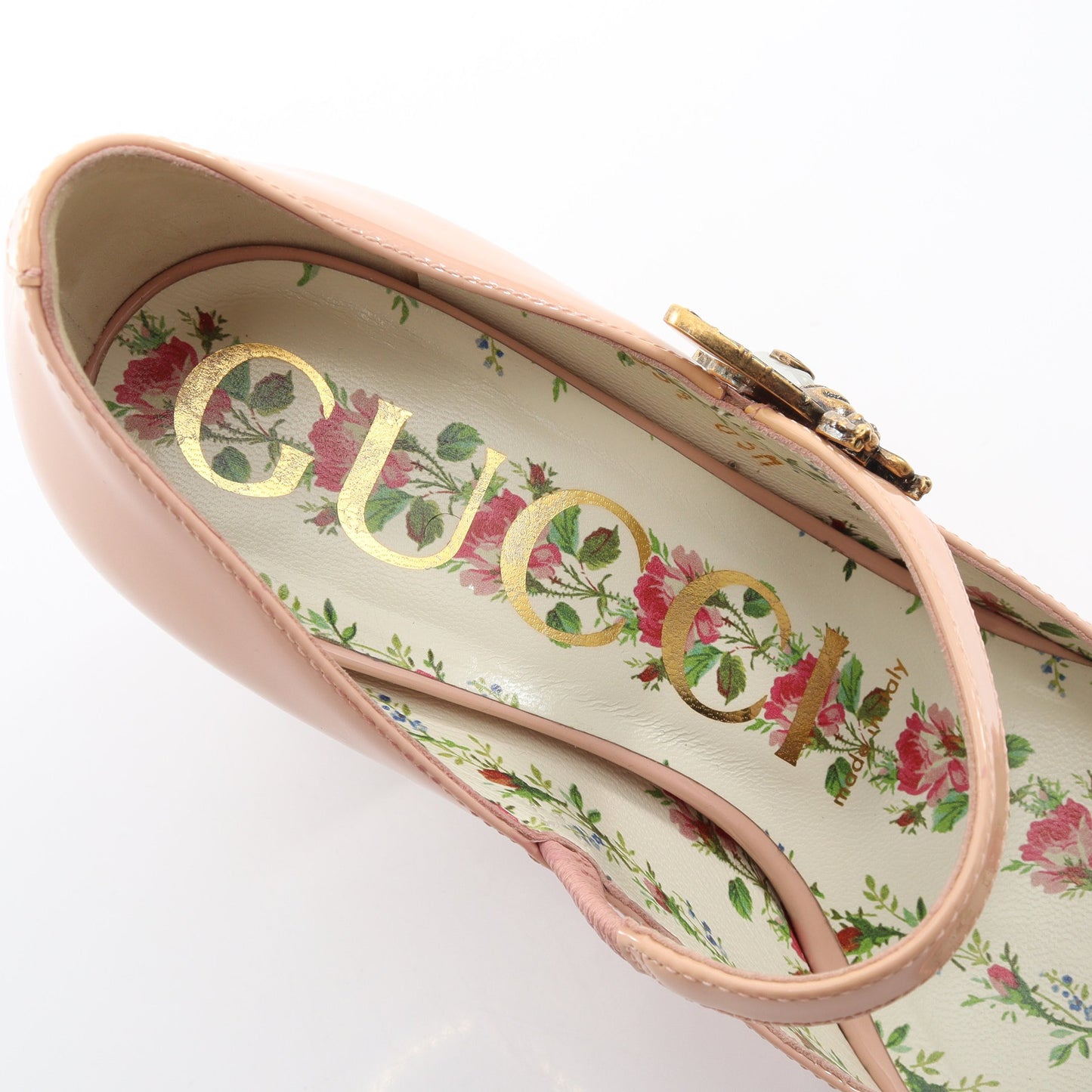 Louis Bee Mary Jane Pumps パンプス エナメルレザー ピンク グッチ