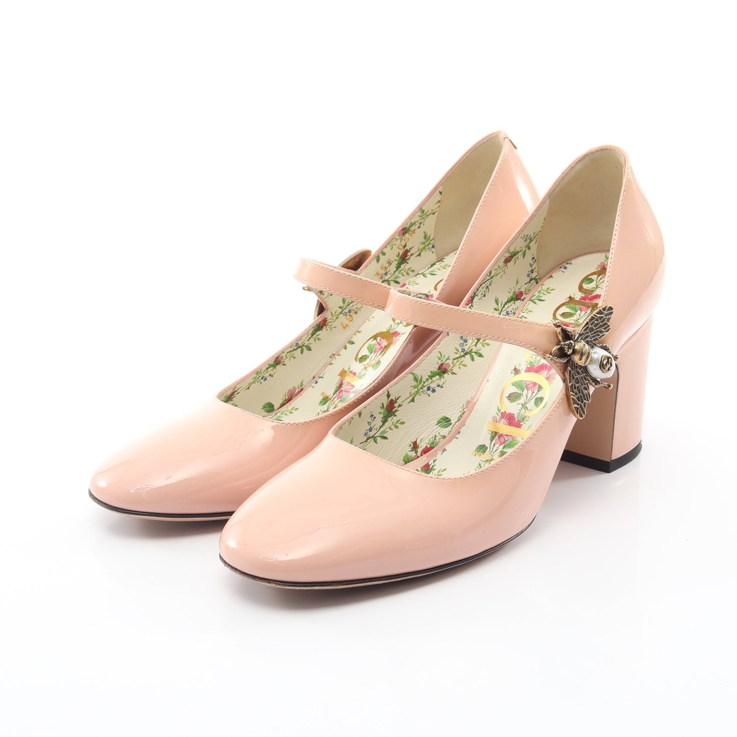 Louis Bee Mary Jane Pumps パンプス エナメルレザー ピンク グッチ
