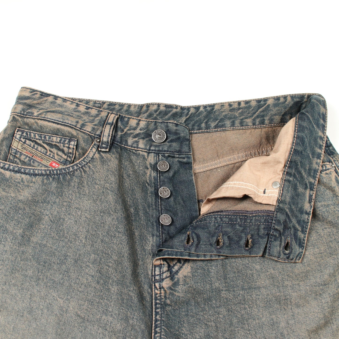 D-Sire Short ハーフ ダメージ加工 デニムパンツ セルロース インディゴブルー ディーゼル