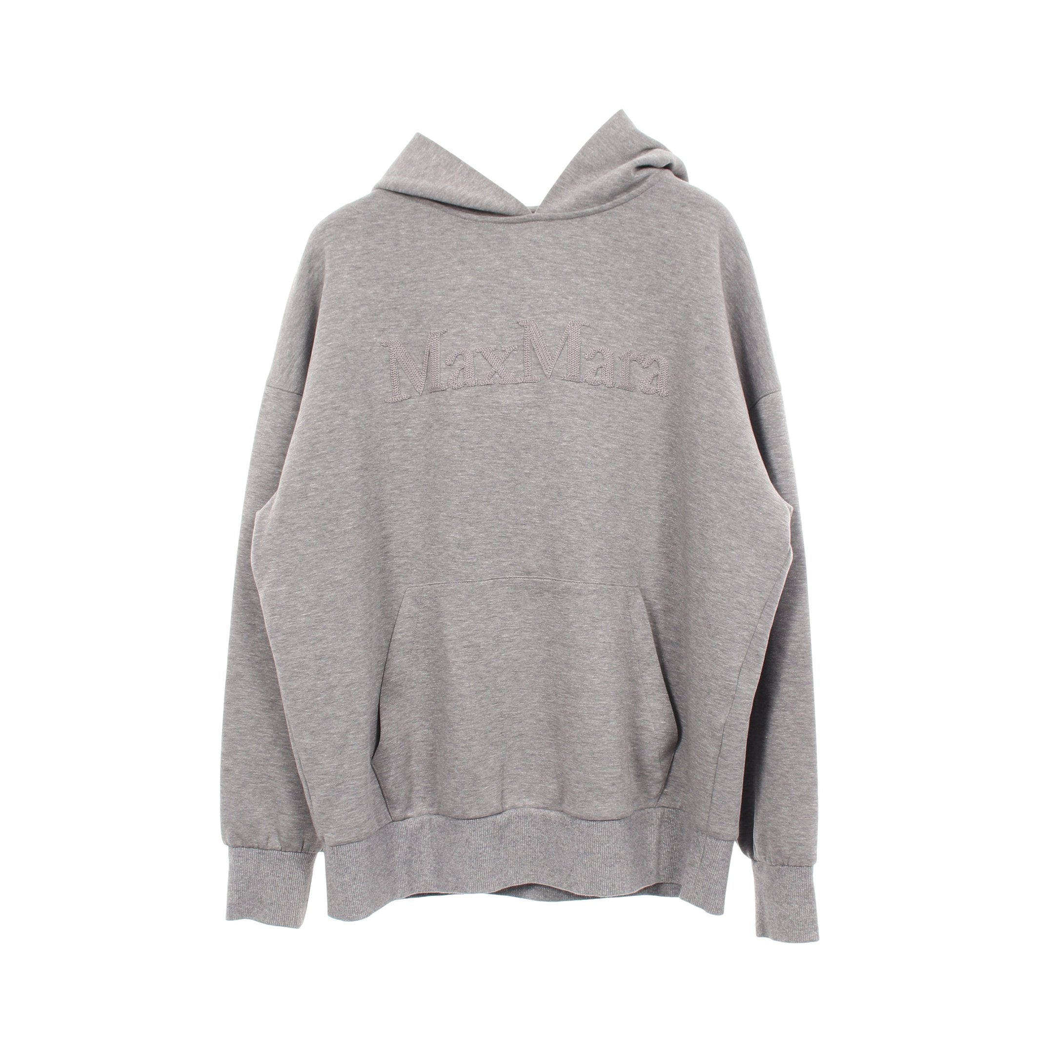 Runa✿プロフ必読⭐︎新品129 ロゴパッチ フードパーカー ライトグレー SAPORE ロゴ フーディ プルオーバーパーカー コットン グレー エス