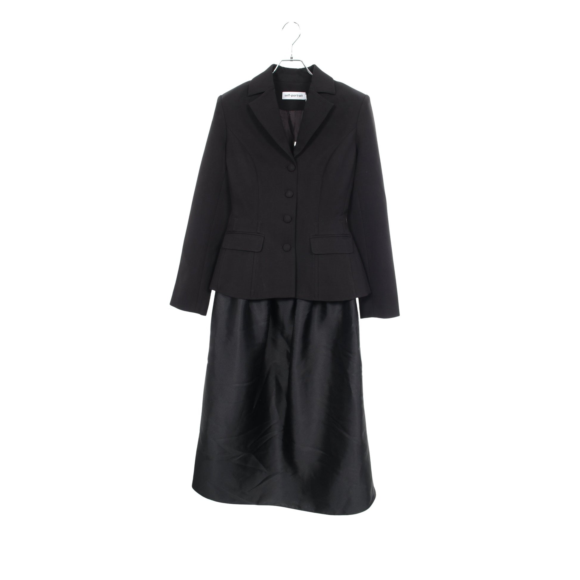 Tailored Midi Dress ワンピース ブラック セルフポートレイト ワンピース SELFPORTRAIT