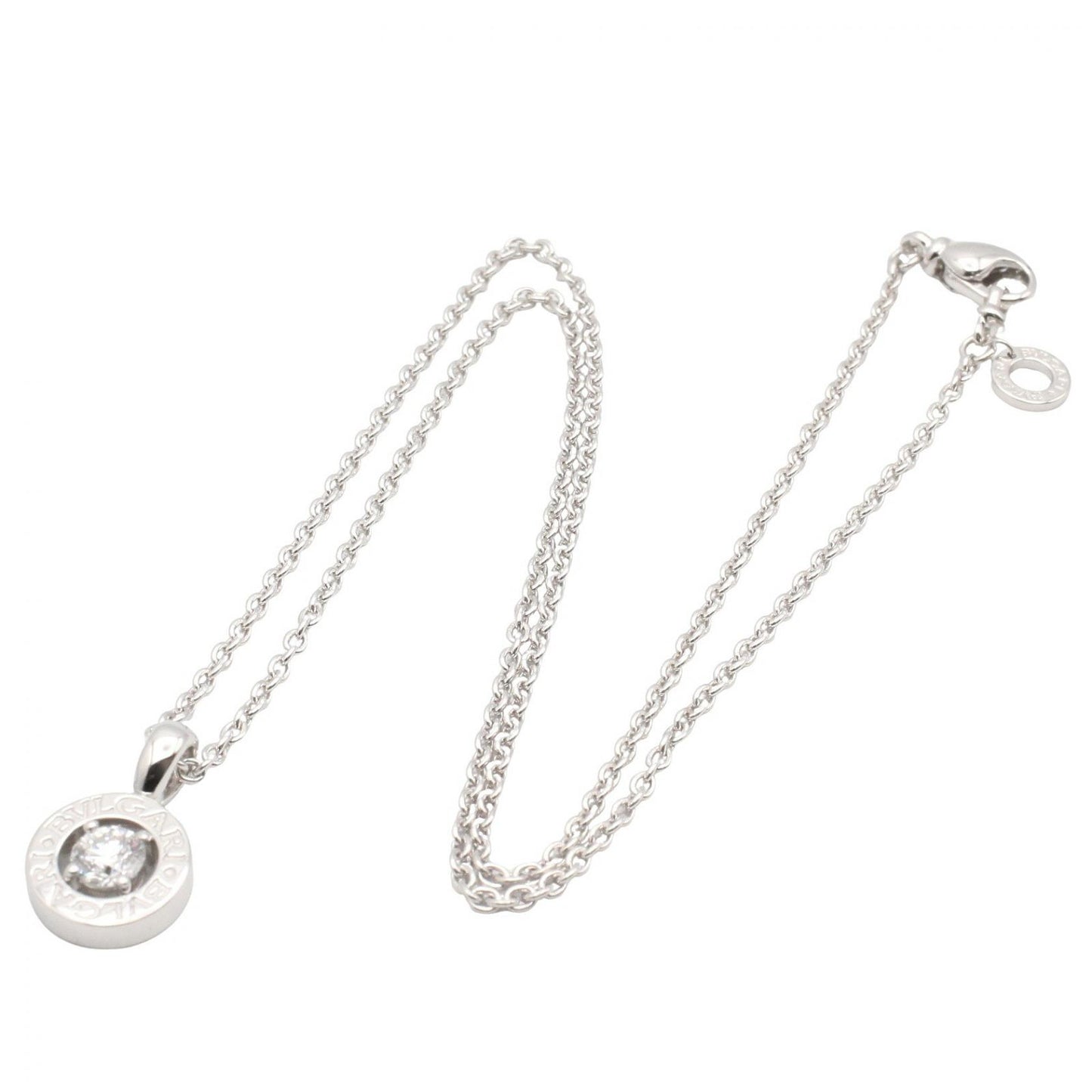ブルガリブルガリ ネックレス 1PD ネックレス K18WG ダイヤモンド クリア ホワイトゴールド ブルガリ アクセサリー BVLGARI