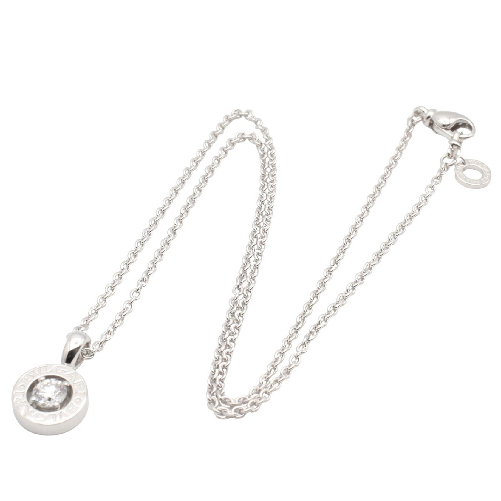 ブルガリブルガリ ネックレス 1PD ネックレス K18WG ダイヤモンド クリア ホワイトゴールド ブルガリ アクセサリー BVLGARI