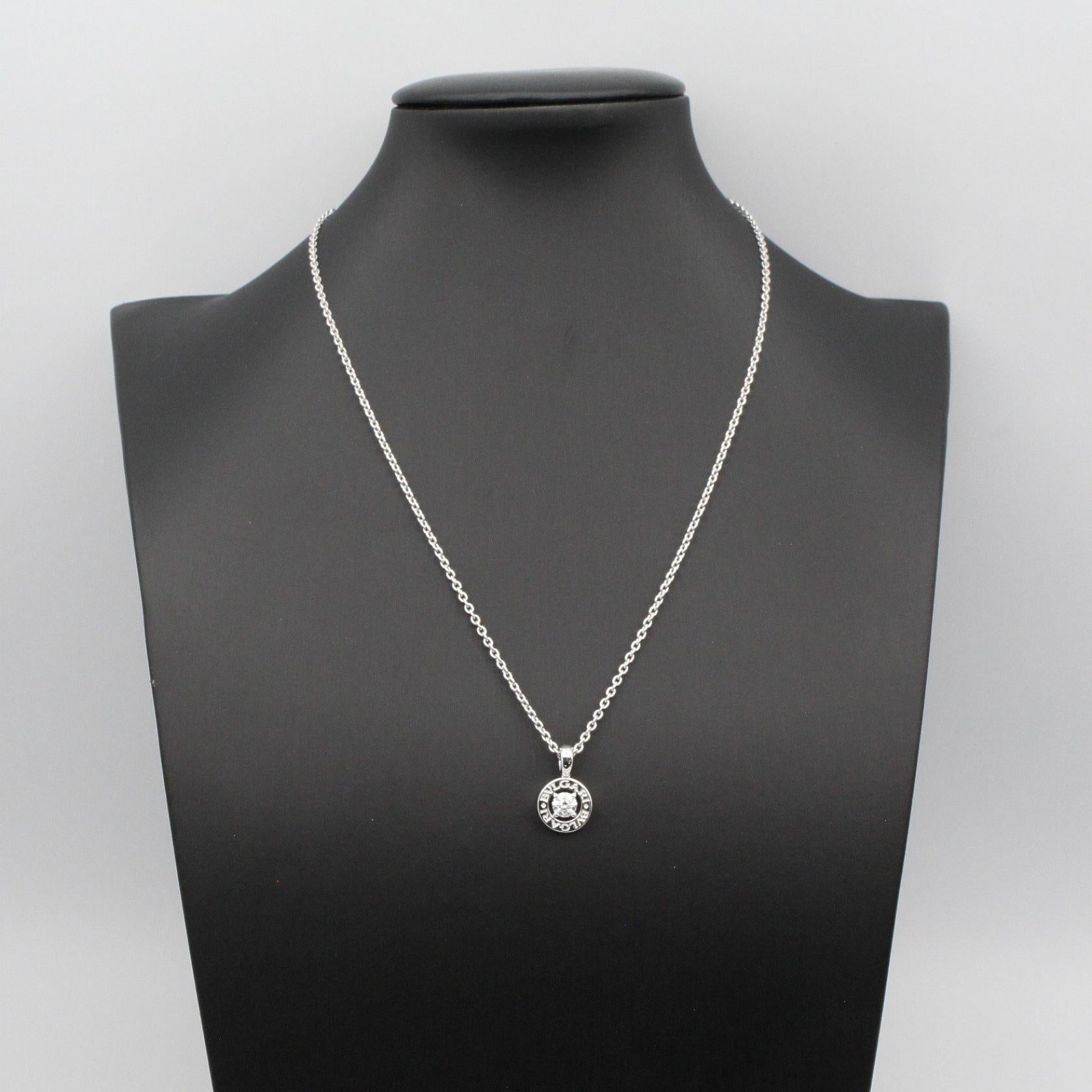 ブルガリブルガリ ネックレス 1PD ネックレス K18WG ダイヤモンド クリア ホワイトゴールド ブルガリ アクセサリー BVLGARI