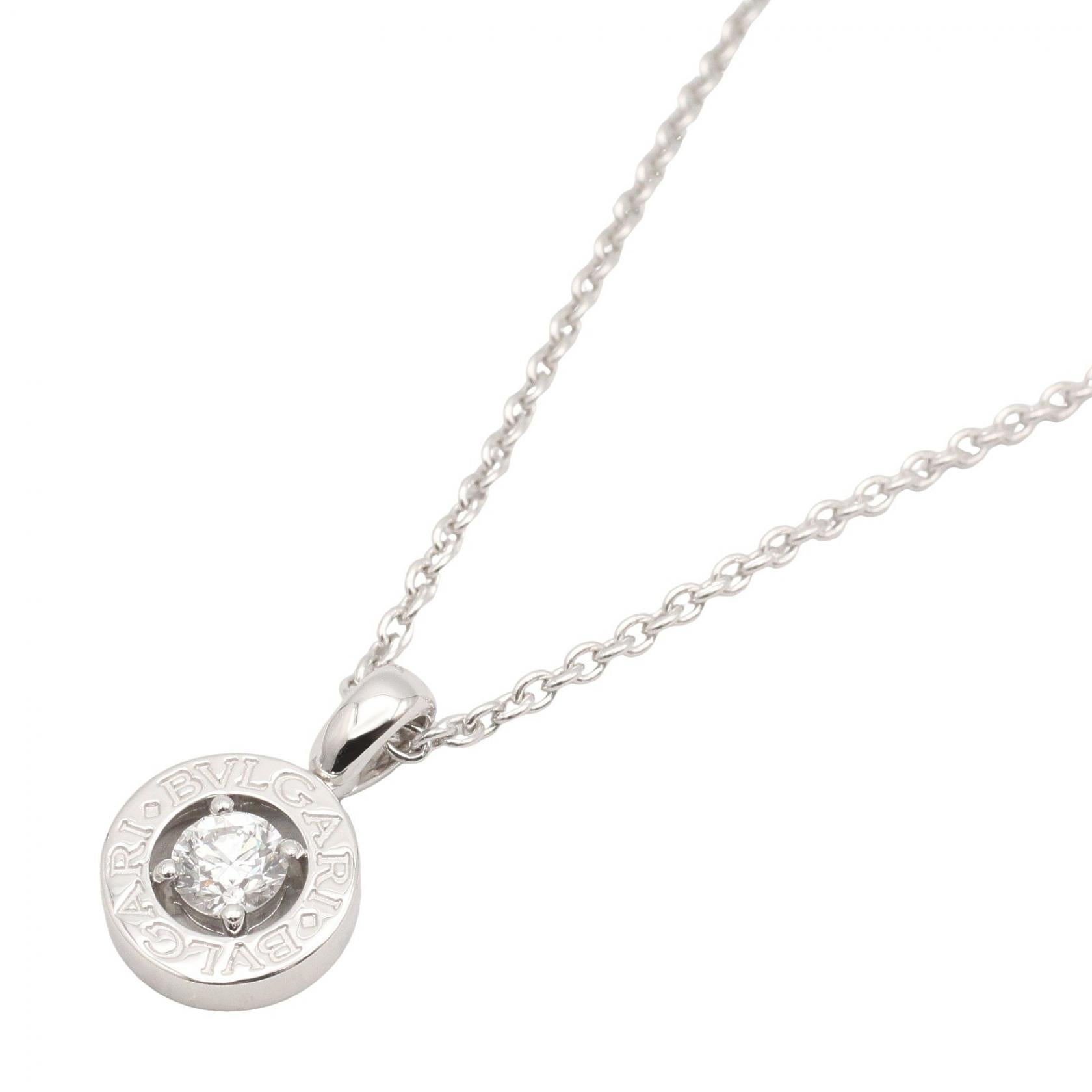 ブルガリブルガリ ネックレス 1PD ネックレス K18WG ダイヤモンド クリア ホワイトゴールド ブルガリ アクセサリー BVLGARI