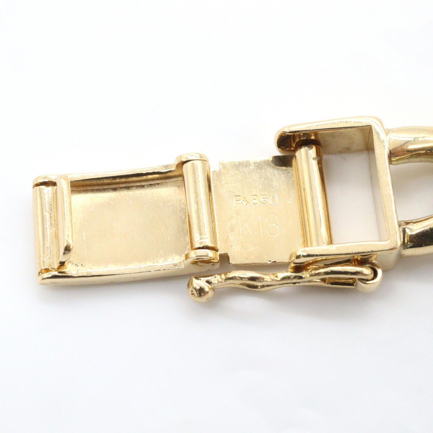 2メンSキヘイブレスレット ブレスレット K18YG PT850 イエローゴールド プラチナ ノーブランドジュエリー アクセサリー NO BRAND JEWELRY