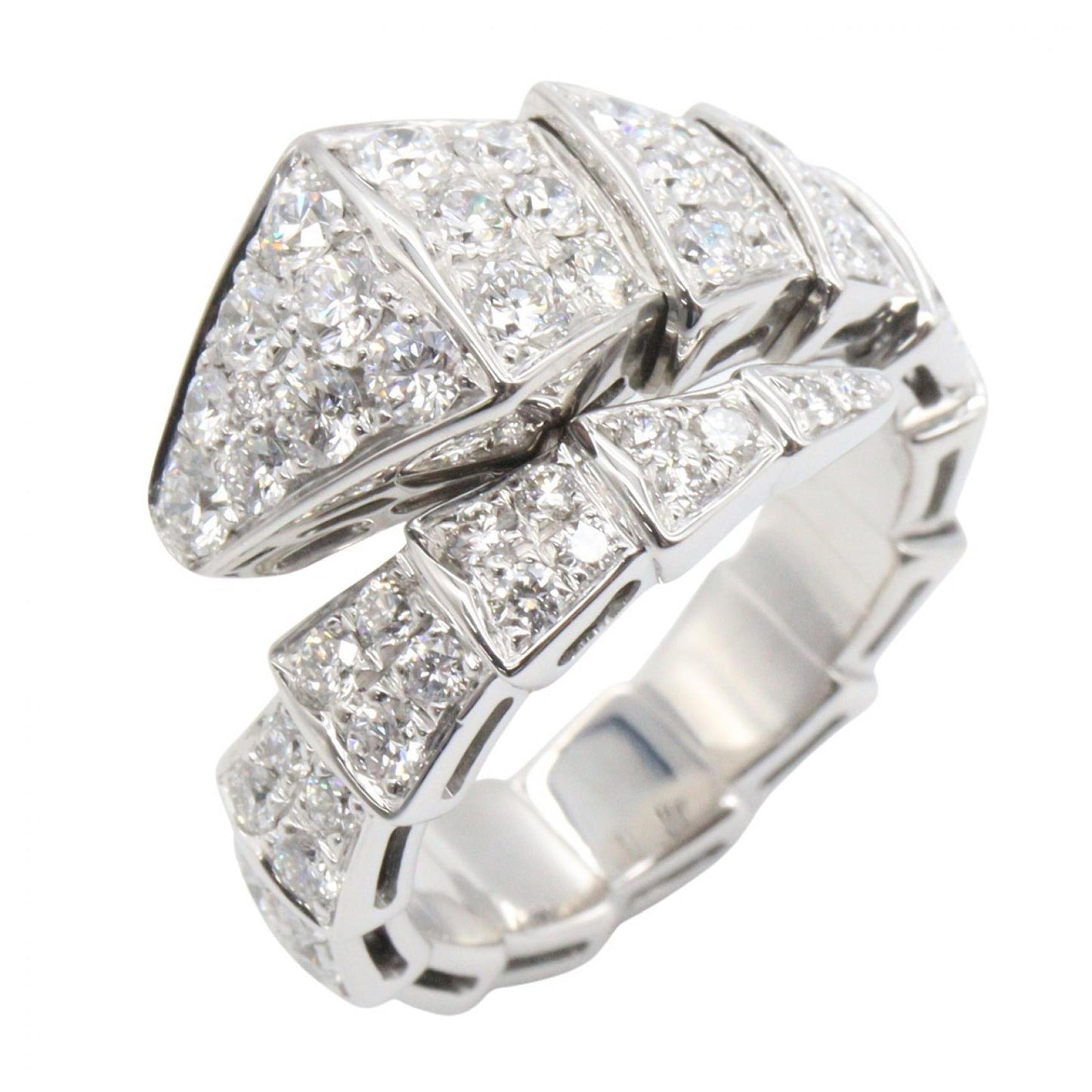 セルペンティ ダイヤ リング リング 指輪 K18WG ダイヤモンド ホワイトゴールド クリア ブルガリ アクセサリー BVLGARI