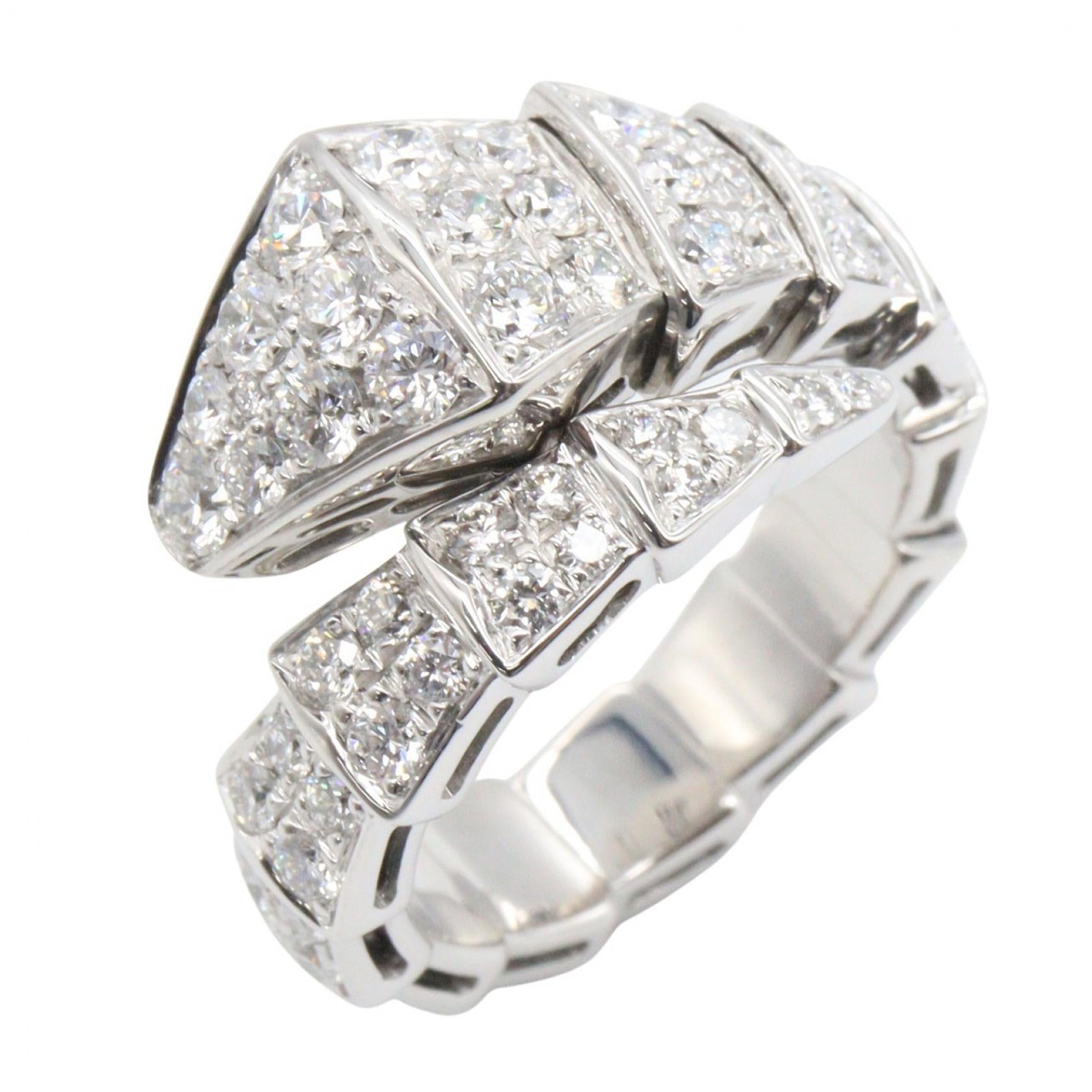 セルペンティ ダイヤ リング リング 指輪 K18WG ダイヤモンド ホワイトゴールド クリア ブルガリ アクセサリー BVLGARI