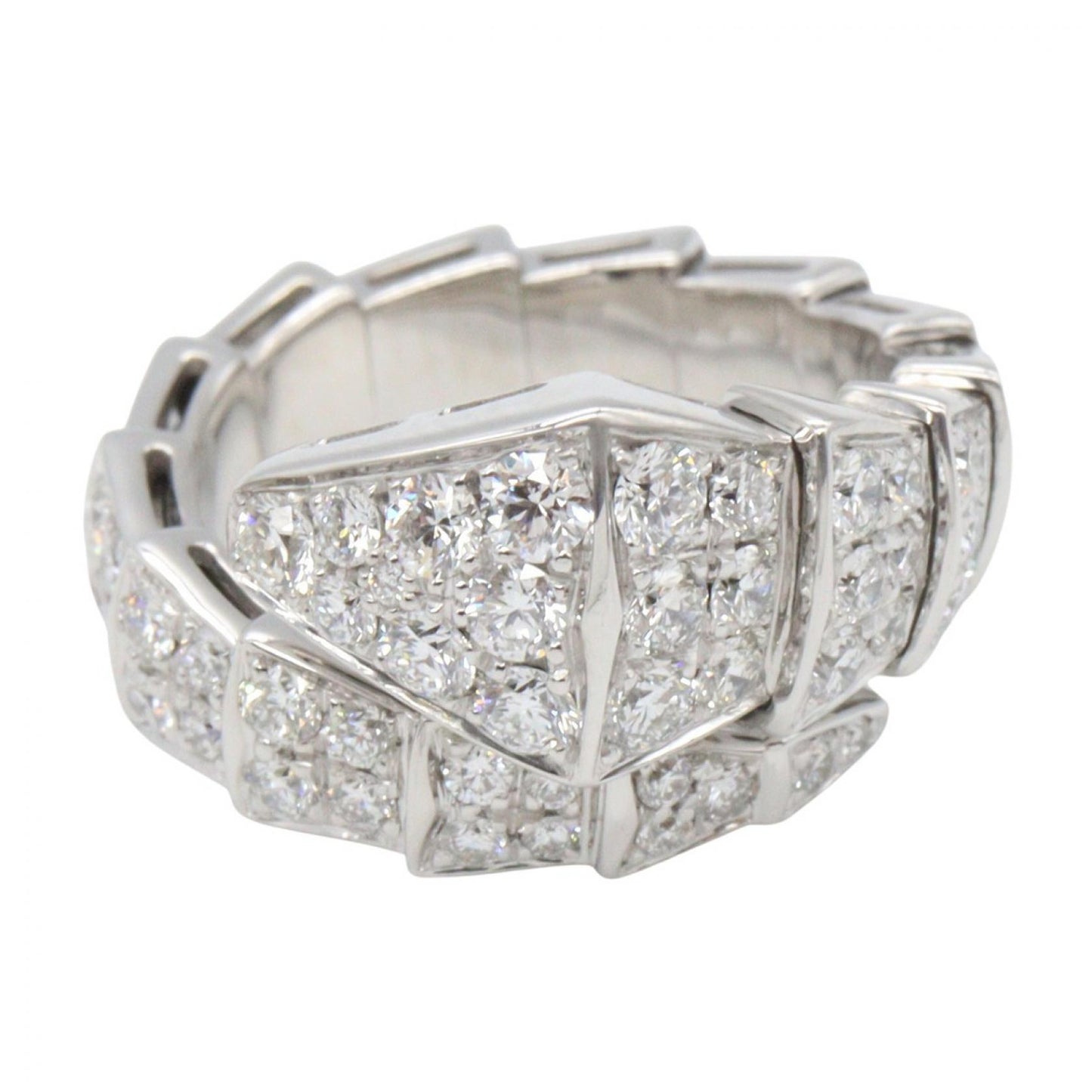 セルペンティ ダイヤ リング リング 指輪 K18WG ダイヤモンド ホワイトゴールド クリア ブルガリ アクセサリー BVLGARI
