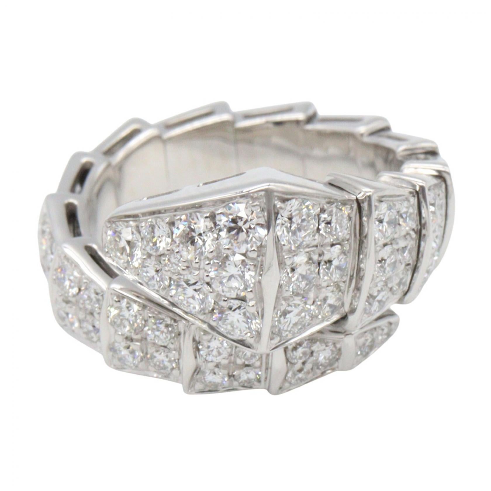 セルペンティ ダイヤ リング リング 指輪 K18WG ダイヤモンド ホワイトゴールド クリア ブルガリ アクセサリー BVLGARI