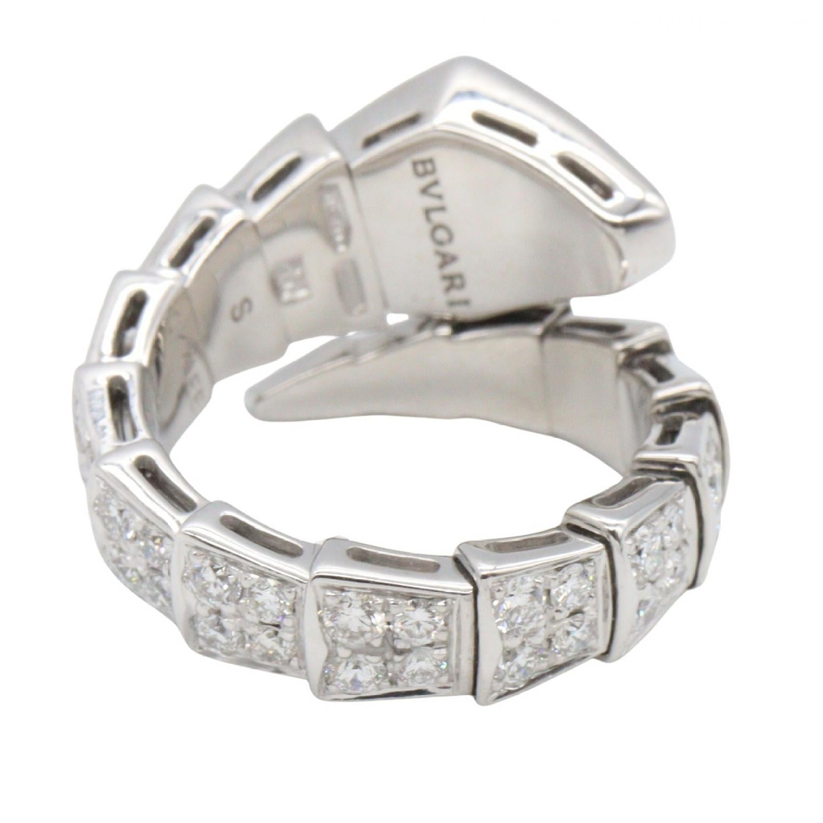 セルペンティ ダイヤ リング リング 指輪 K18WG ダイヤモンド ホワイトゴールド クリア ブルガリ アクセサリー BVLGARI