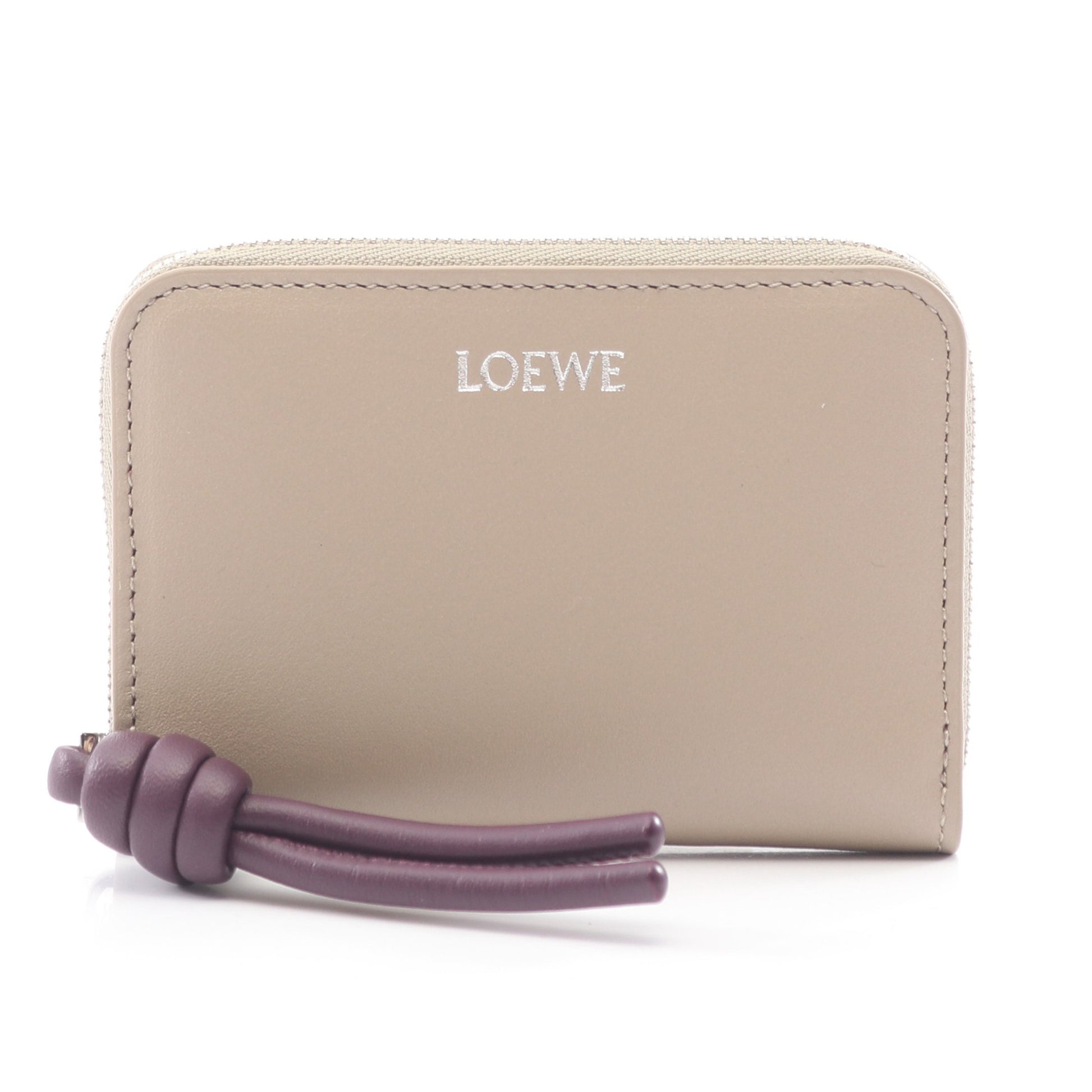 ジップ コインパース コインケース レザー グレーベージュ ロエベ 財布・小物 LOEWE