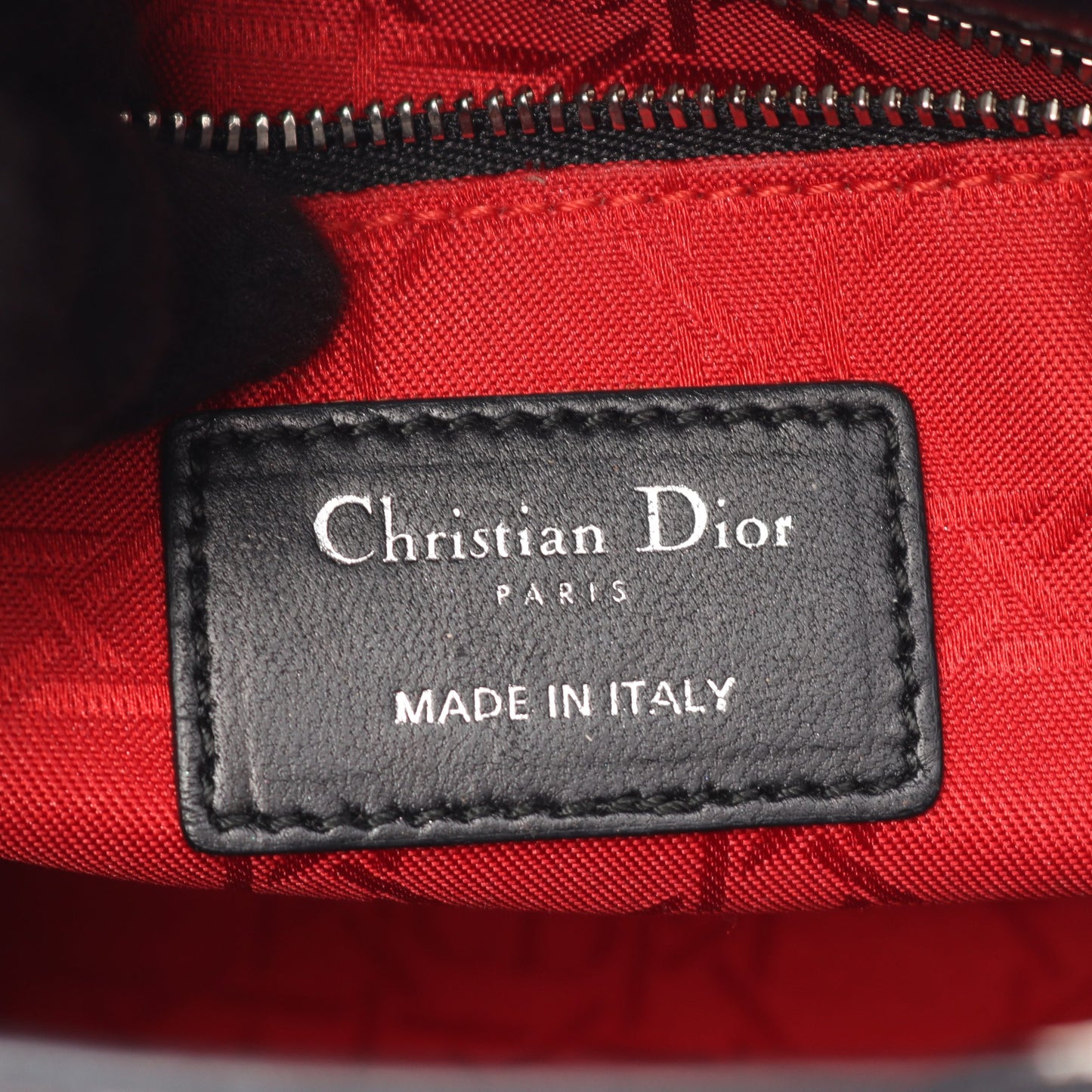 LADY DIOR MY ABCDIOR レディディオール スモール カナージュ 2WAY ハンドバッグ レザー ブラック クリスチャンディオール