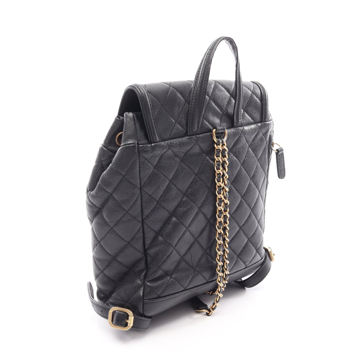 CCフィリグリー マトラッセ バックパック リュックサック キャビアスキン ブラック ゴールド金具 シャネル バッグ CHANEL