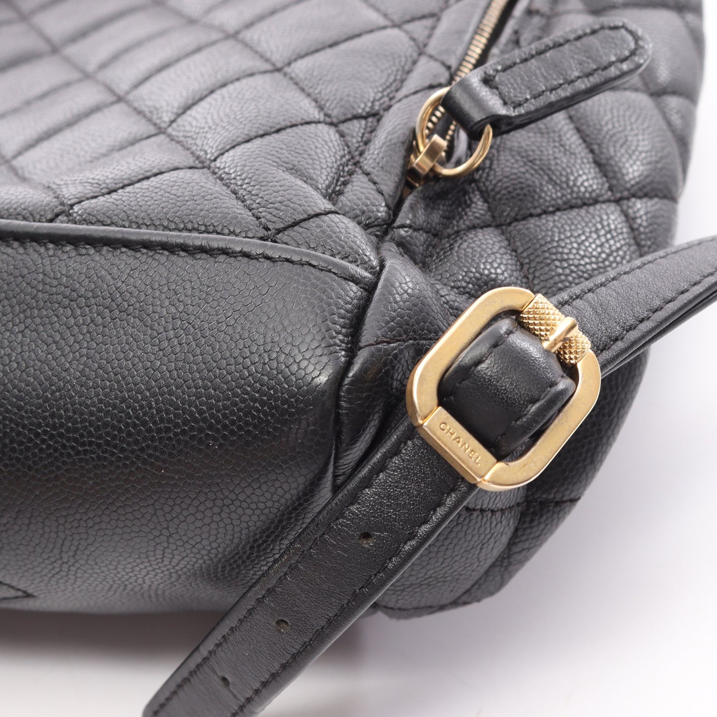 CCフィリグリー マトラッセ バックパック リュックサック キャビアスキン ブラック ゴールド金具 シャネル バッグ CHANEL