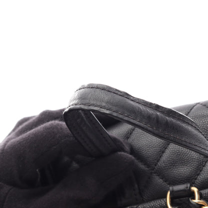 CCフィリグリー マトラッセ バックパック リュックサック キャビアスキン ブラック ゴールド金具 シャネル バッグ CHANEL