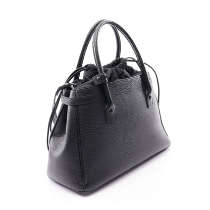 5AC ドローストリングバッグ ミディアム 2WAY ハンドバッグ レザー ブラック メゾンマルジェラ11 バッグ Maison Margiela 11