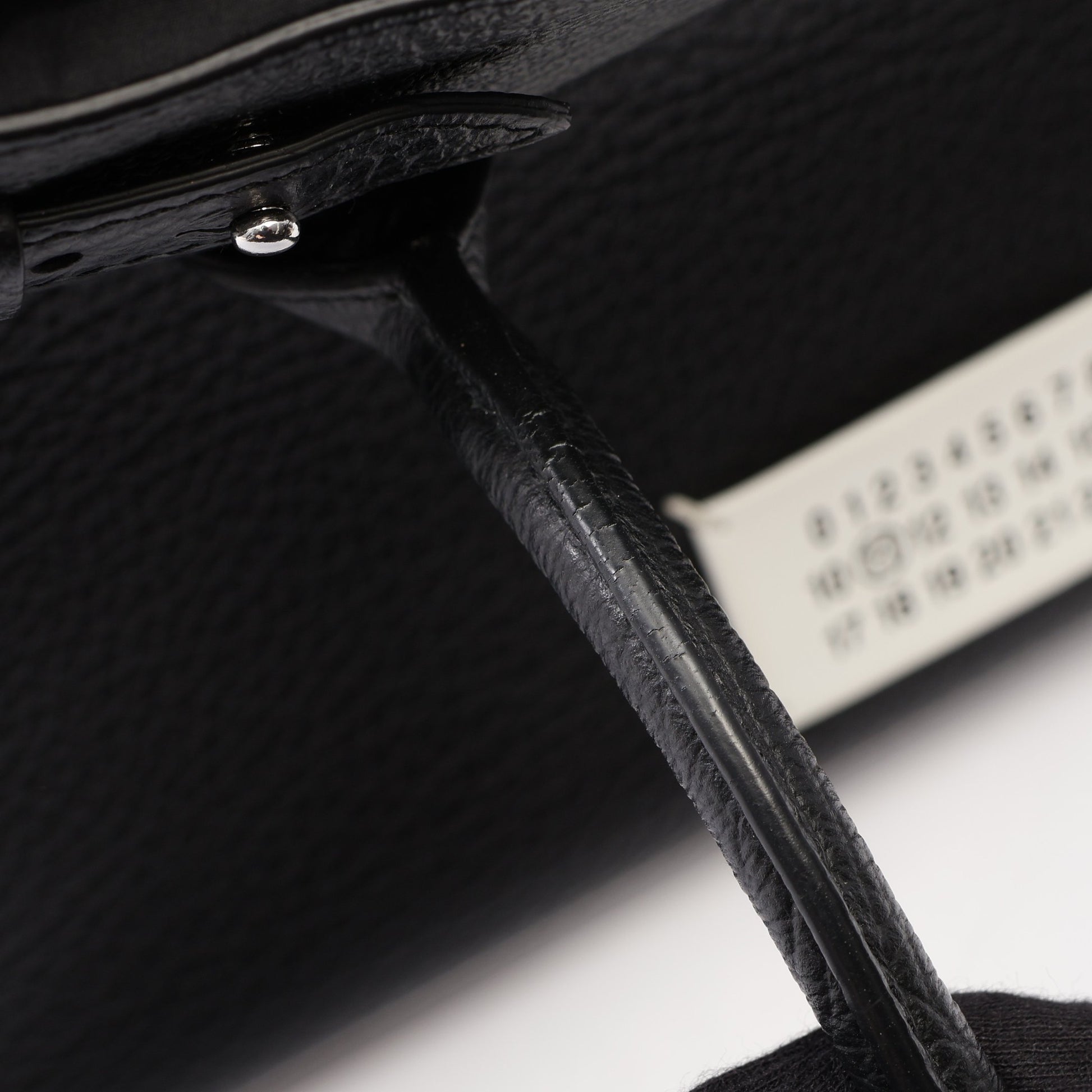 5AC ドローストリングバッグ ミディアム 2WAY ハンドバッグ レザー ブラック メゾンマルジェラ11 バッグ Maison Margiela 11