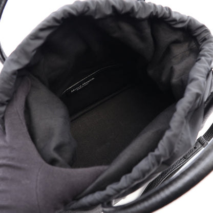 5AC ドローストリングバッグ ミディアム 2WAY ハンドバッグ レザー ブラック メゾンマルジェラ11 バッグ Maison Margiela 11
