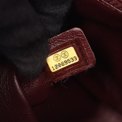 マトラッセ トップハンドル ハンドバッグ ラムスキン ブラック シルバー金具 シャネル