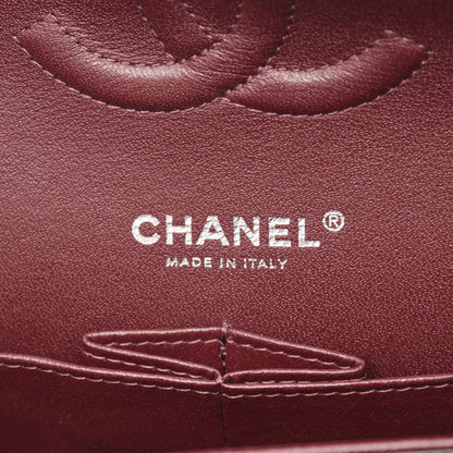 マトラッセ Wフラップ Wチェーンショルダーバッグ キャビアスキン ブラック シルバー金具 シャネル