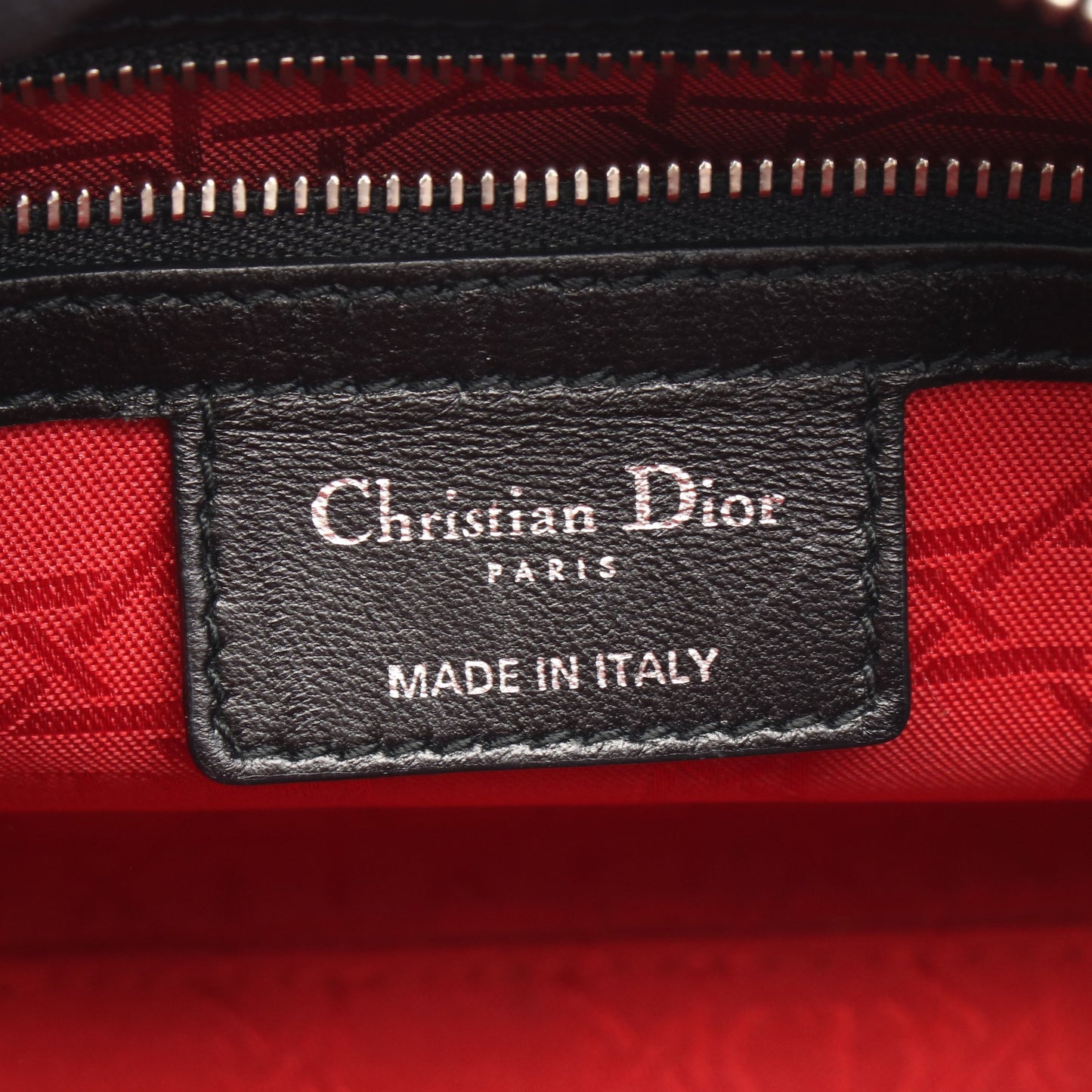 LADY DIOR レディディオール 2WAY ハンドバッグ レザー ブラック クリスチャンディオール