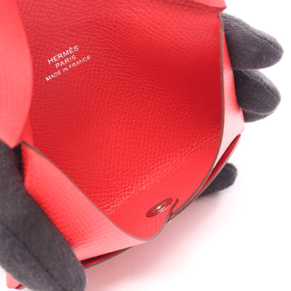 カルヴィ ルージュカザック コインケース ヴォーエプソン レッド シルバー金具 C刻印 エルメス