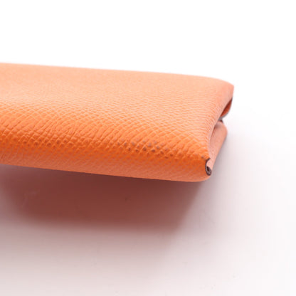 カルヴィデュオ コインケース ヴォーエプソン オレンジ シルバー金具 W刻印 エルメス
