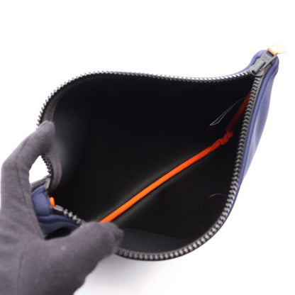 ネオバンMM ブルーマリン ポーチ ネオプレン ネイビー ブラック金具 エルメス