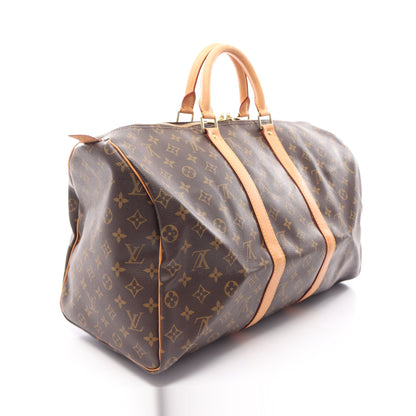 キーポル50 モノグラム ボストンバッグ PVC レザー ブラウン ルイヴィトン バッグ LOUIS VUITTON