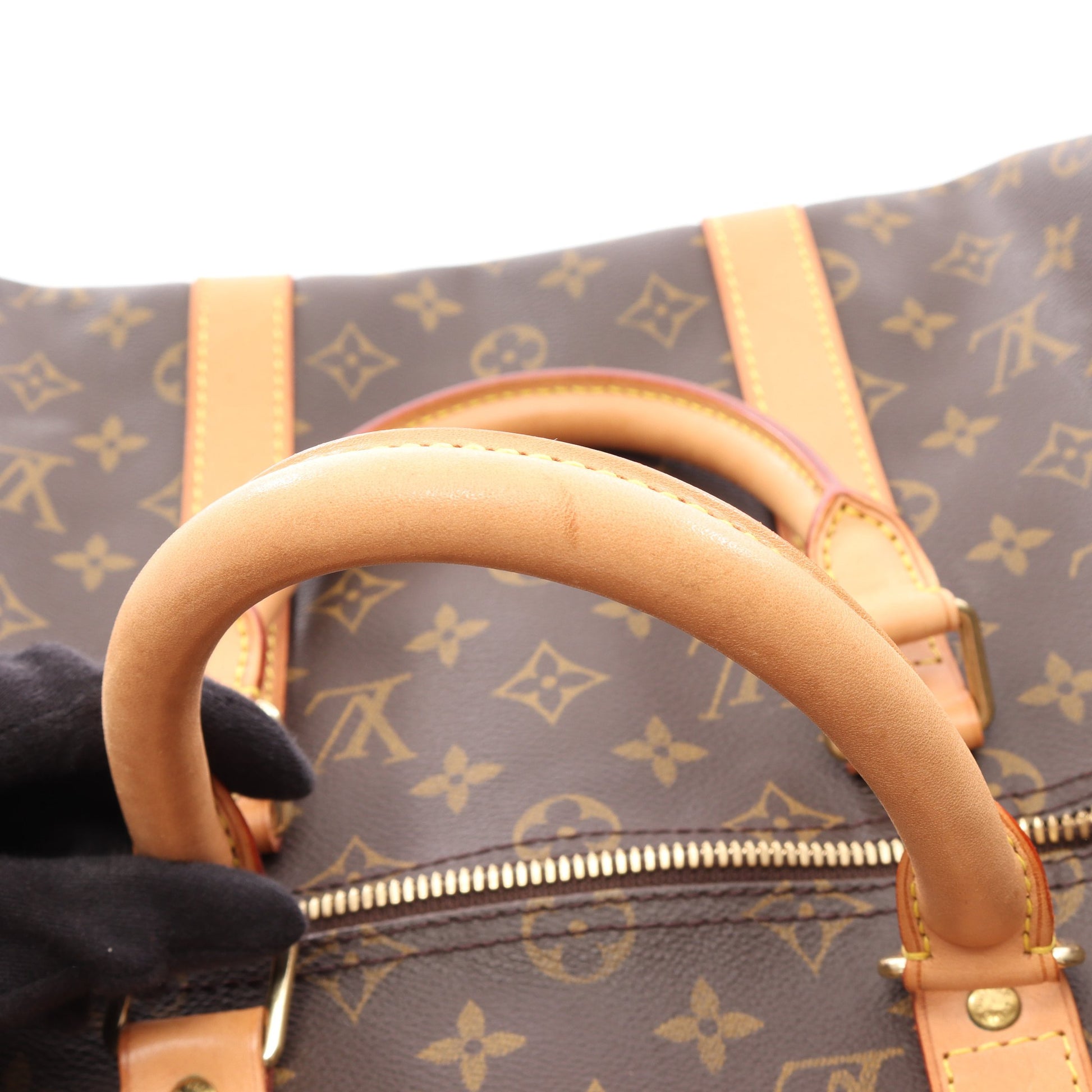 キーポル50 モノグラム ボストンバッグ PVC レザー ブラウン ルイヴィトン バッグ LOUIS VUITTON