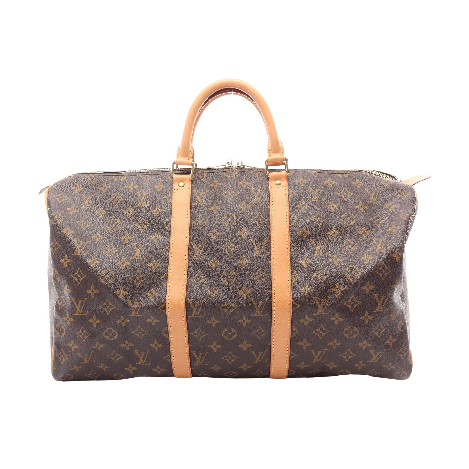 キーポル50 モノグラム ボストンバッグ PVC レザー ブラウン ルイヴィトン バッグ LOUIS VUITTON
