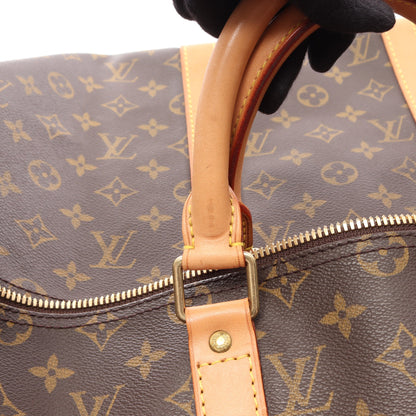 キーポル50 モノグラム ボストンバッグ PVC レザー ブラウン ルイヴィトン バッグ LOUIS VUITTON