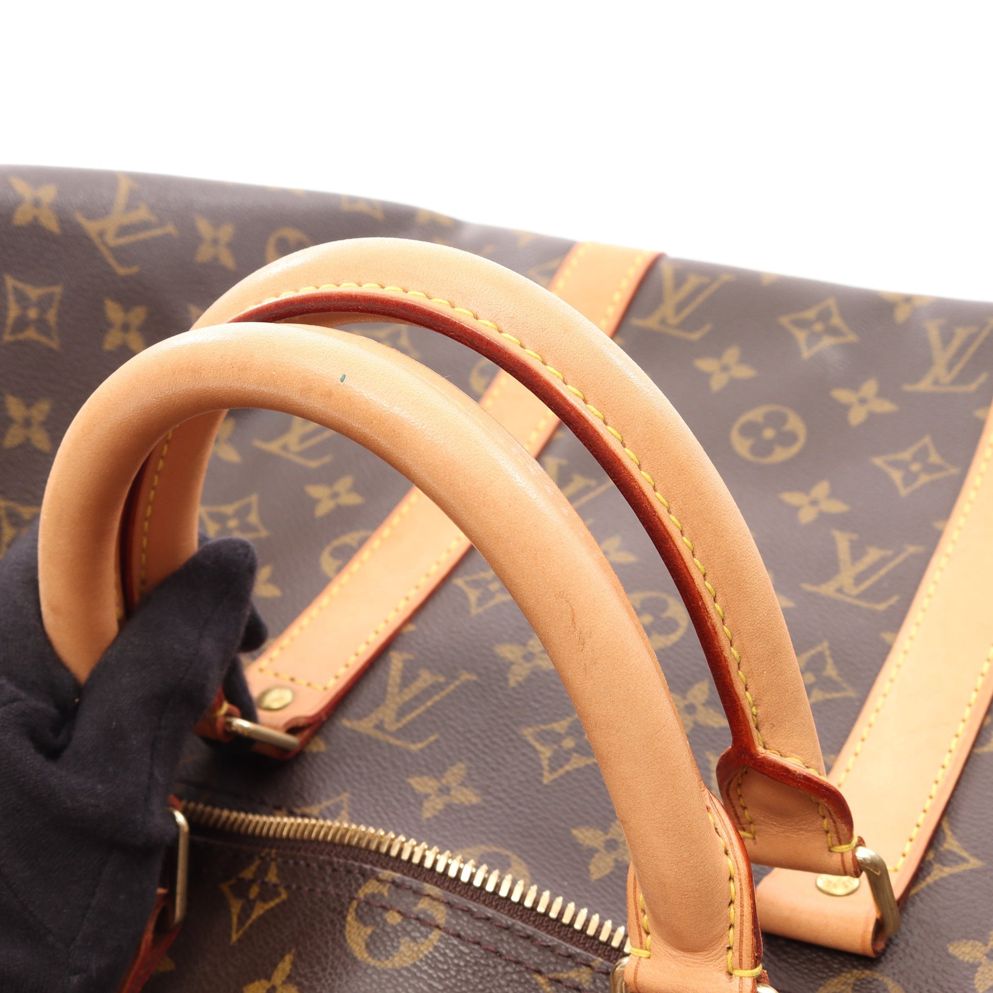 キーポル50 モノグラム ボストンバッグ PVC レザー ブラウン ルイヴィトン バッグ LOUIS VUITTON