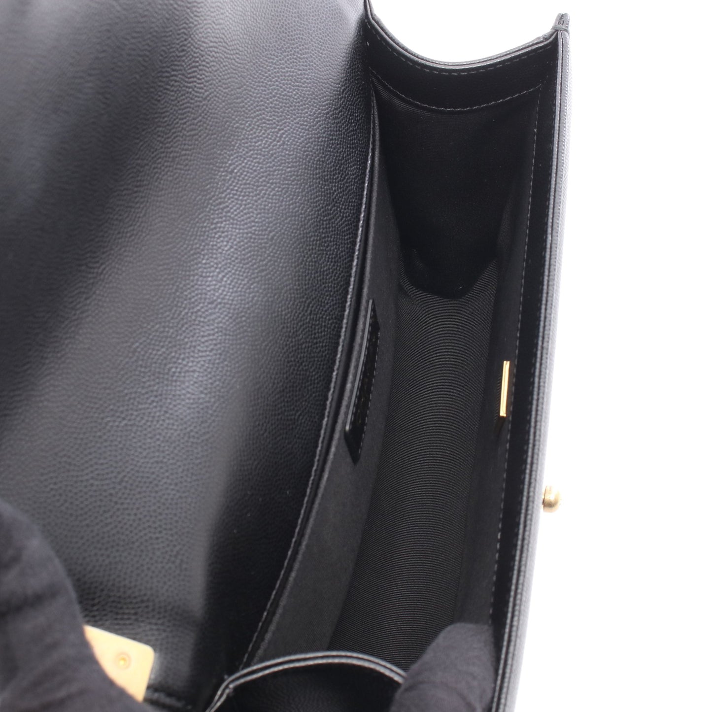 ボーイシャネル チェーンショルダーバッグ キャビアスキン ブラック ゴールド金具 シャネル バッグ CHANEL