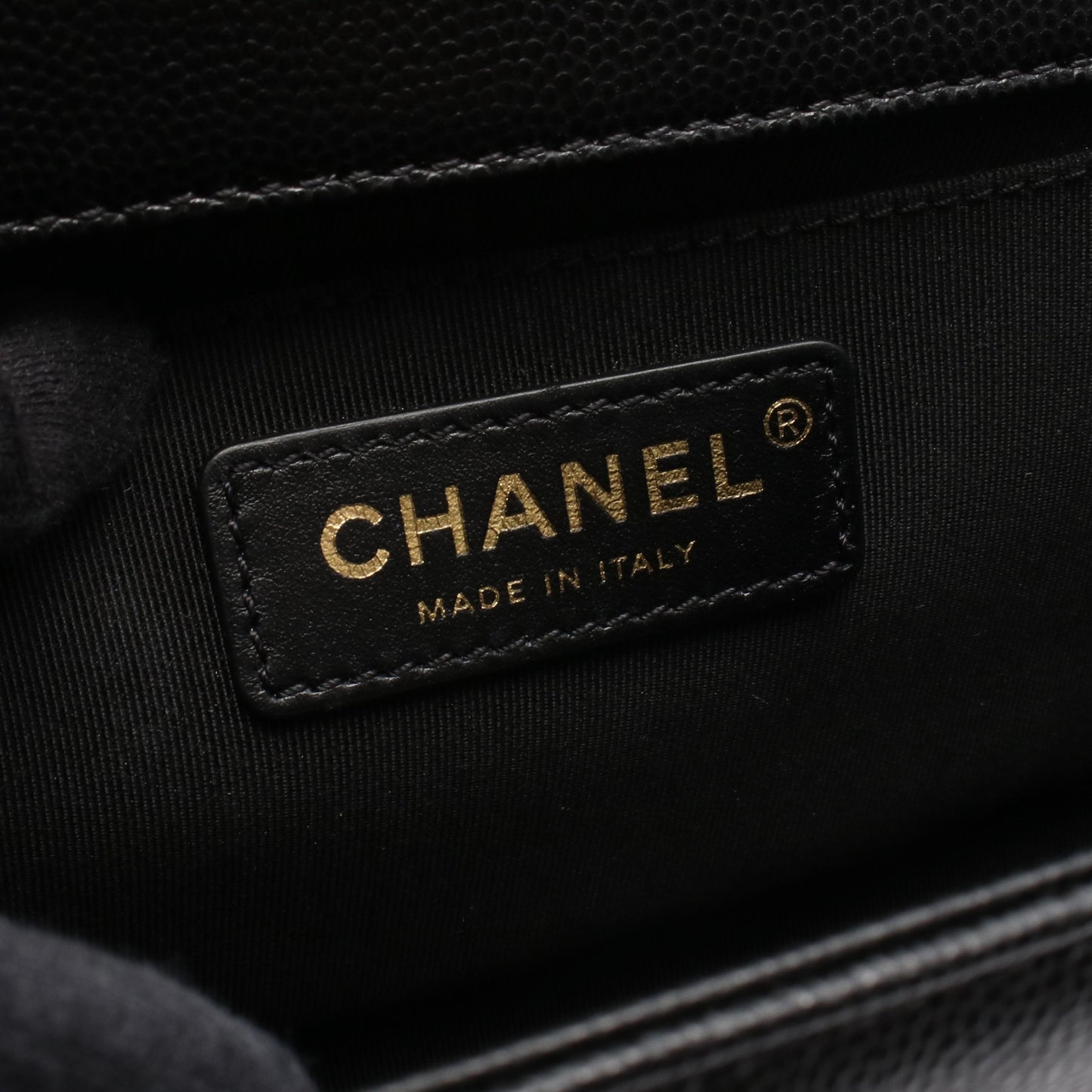 ボーイシャネル チェーンショルダーバッグ キャビアスキン ブラック ゴールド金具 シャネル バッグ CHANEL