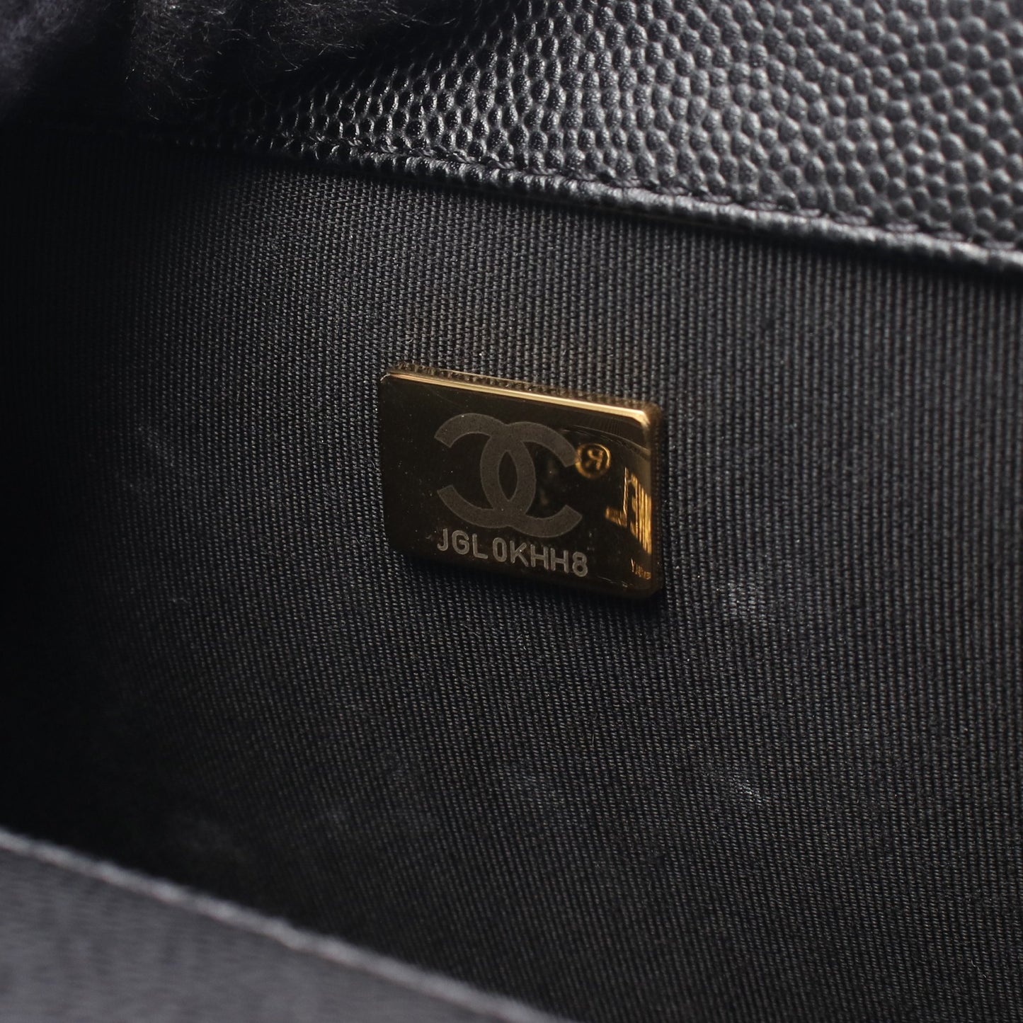 ボーイシャネル チェーンショルダーバッグ キャビアスキン ブラック ゴールド金具 シャネル バッグ CHANEL
