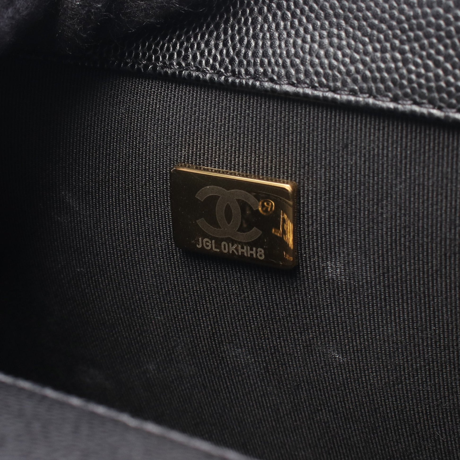 ボーイシャネル チェーンショルダーバッグ キャビアスキン ブラック ゴールド金具 シャネル バッグ CHANEL