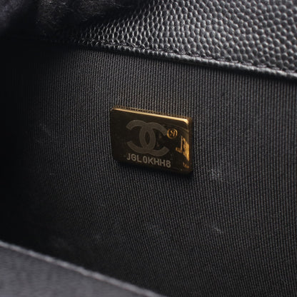 ボーイシャネル チェーンショルダーバッグ キャビアスキン ブラック ゴールド金具 シャネル バッグ CHANEL