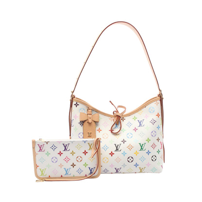LV × TM キャリーオール NM PM モノグラムマルチカラー ショルダーバッグ PVC レザー ホワイト マルチカラー ルイヴィトン