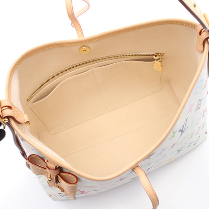 LV × TM キャリーオール NM PM モノグラムマルチカラー ショルダーバッグ PVC レザー ホワイト マルチカラー ルイヴィトン