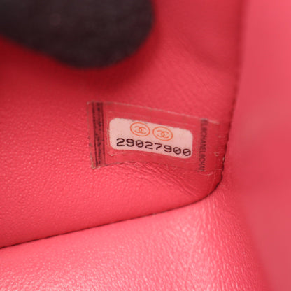 ミニマトラッセ チェーンショルダーバッグ ラムスキン ピンク シルバー金具 シャネル