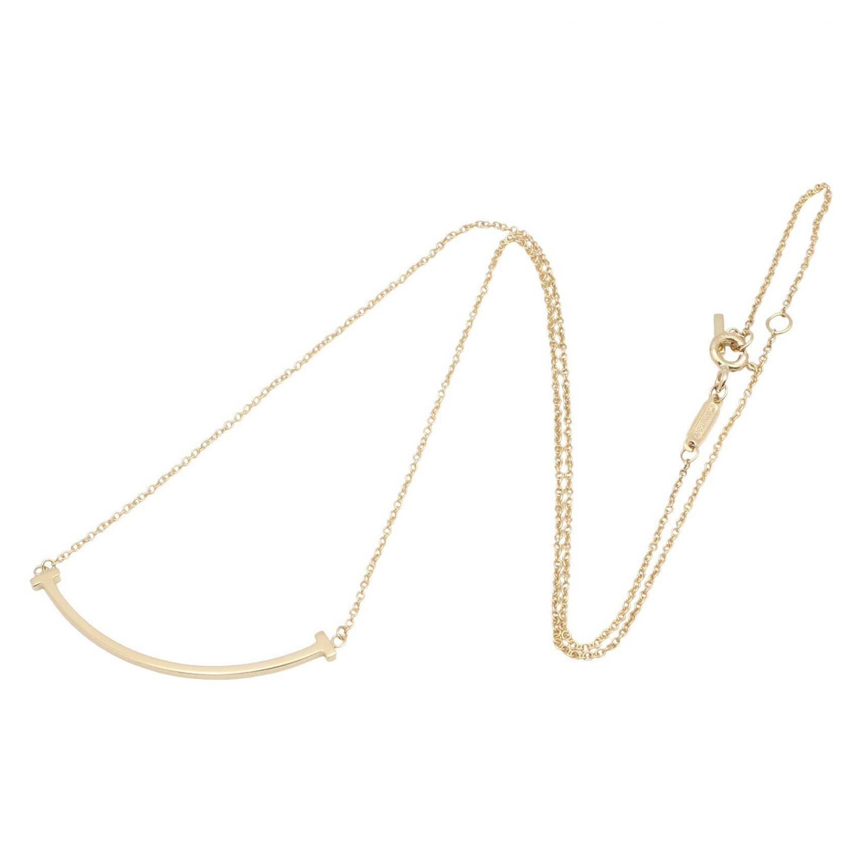 Tスマイル スモール ネックレス ネックレス K18YG ゴールド イエローゴールド ティファニー アクセサリー TIFFANY & Co.