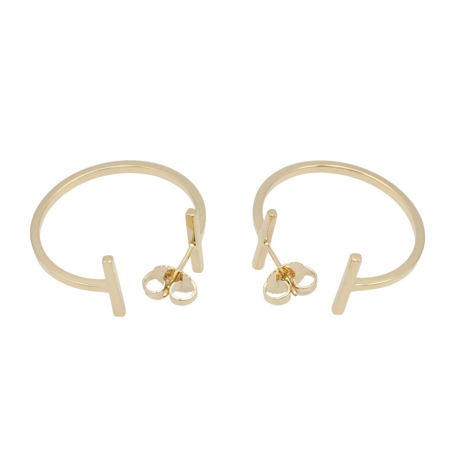 Tワイヤーフープピアス ミディアム ピアス K18YG ゴールド イエローゴールド ティファニー アクセサリー TIFFANY & Co.